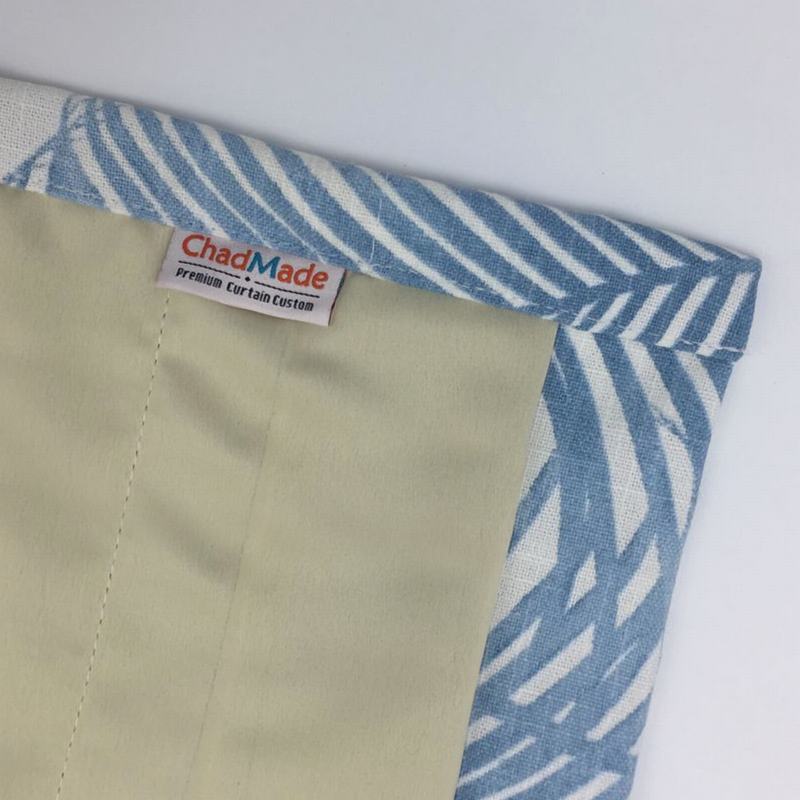 Leaves Print Curtain Pinch Pleated Blackout Lining Window Darpe BQ66267