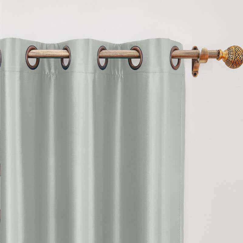 CUSTOM Lao Hang Zhou Light Grey Polyester Cotton Thermal Insulated Curtain