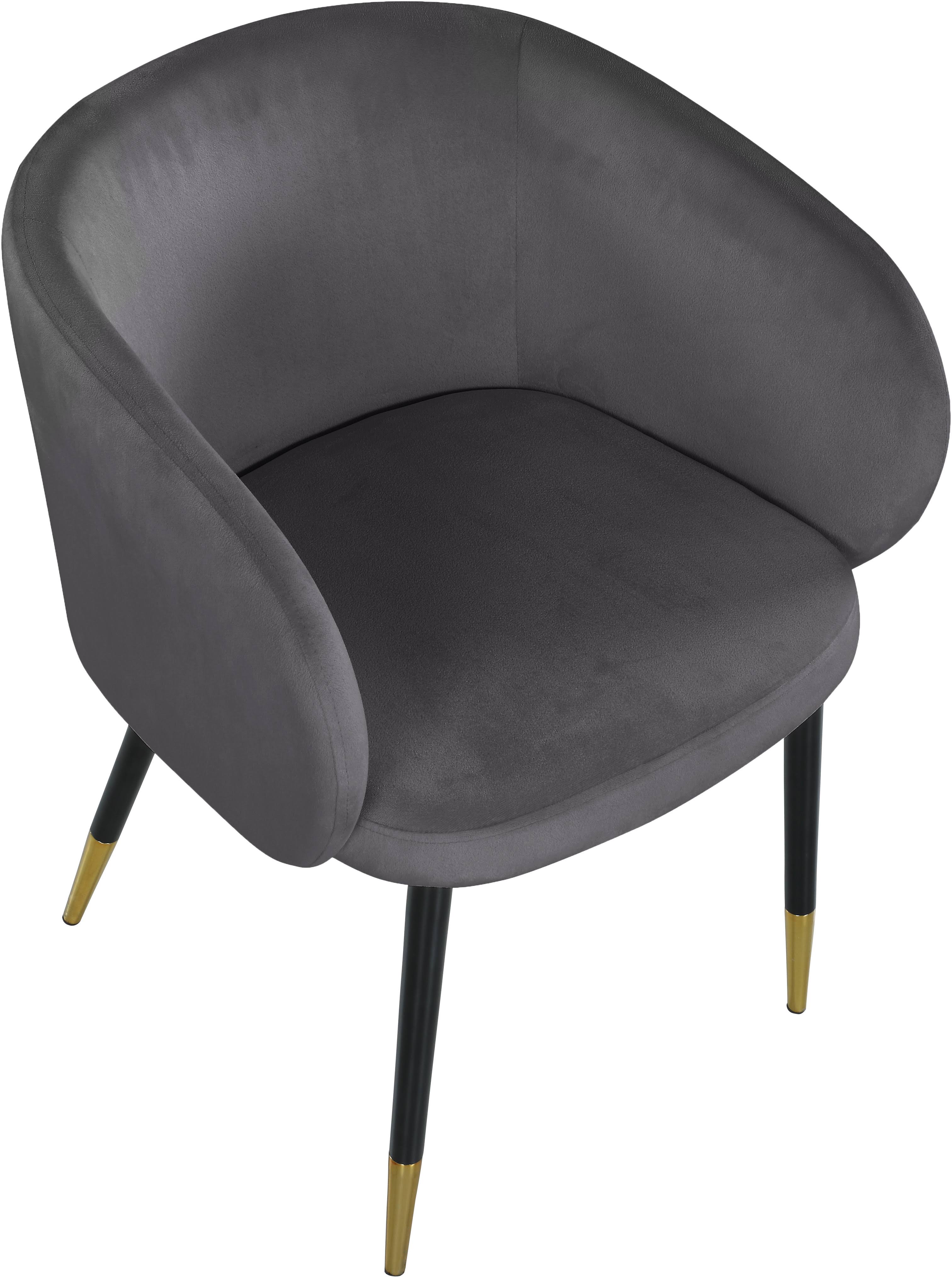Meridian Furniture Louise Grey Velvet Dining Chair