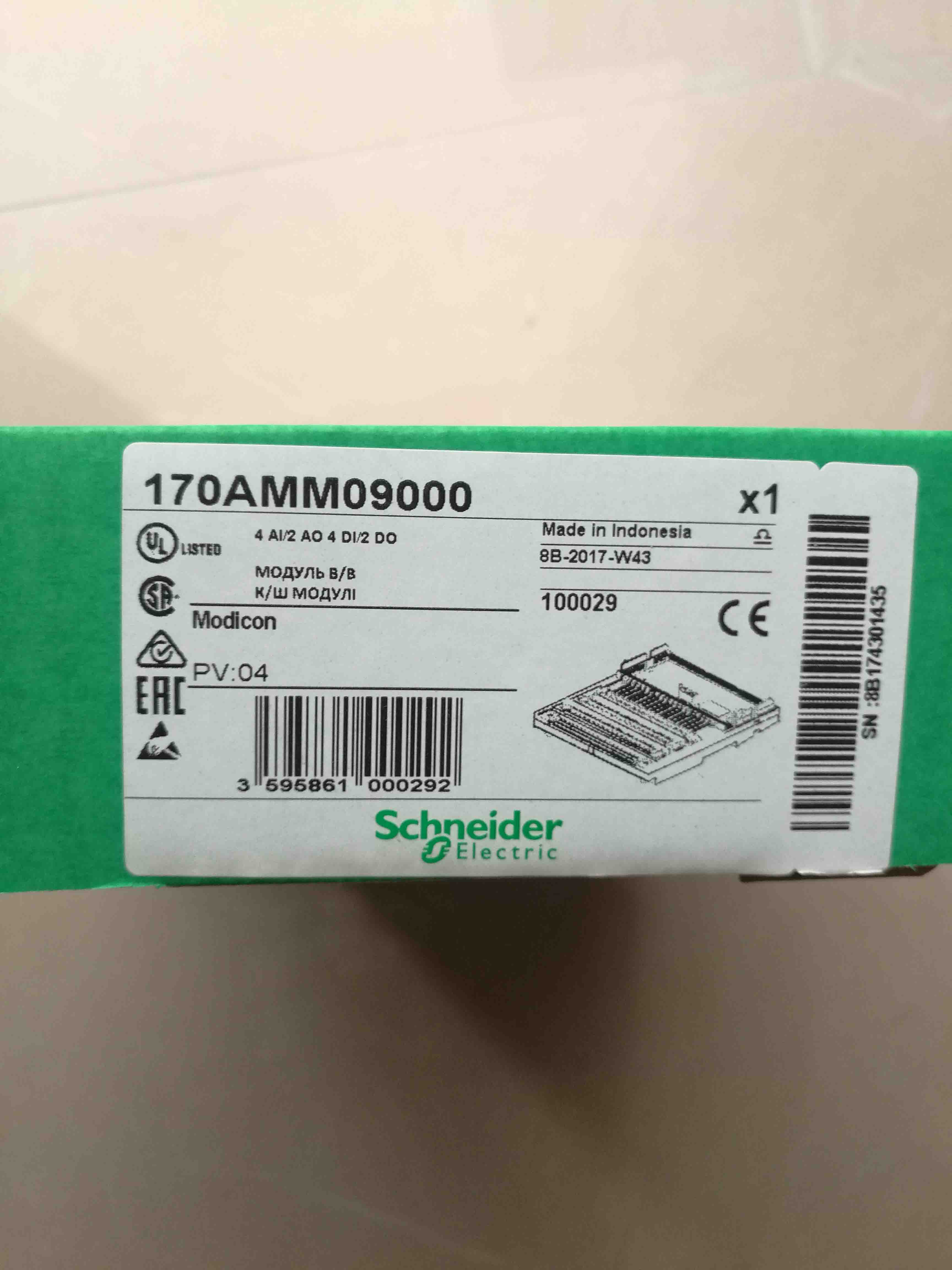 170AMM09000 Schneider Distributed analog/discrete I/O Modicon Momentum Original Factory Sealed New