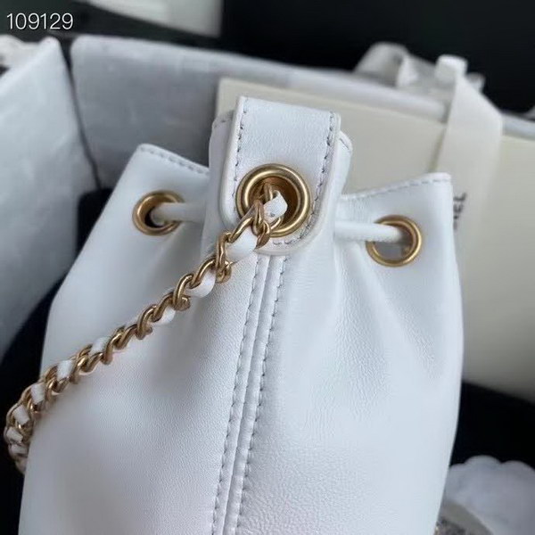 【原版皮】香奈儿/Chanel 手工系列水桶包，各种元素铆钉镶嵌成的双C标志，选用细腻羊皮，内里质感金属牛皮