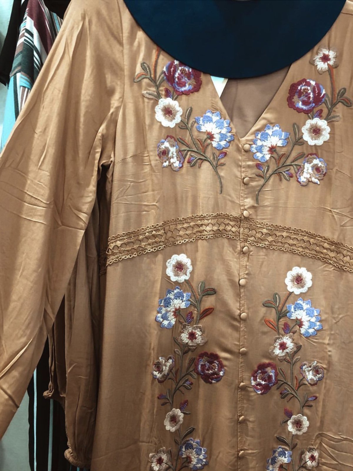 Floral Shift Boho Crew Neck Dresses