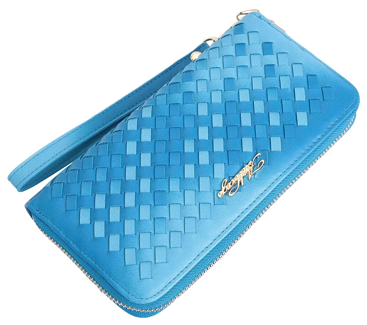 Aitbags Classic Soft Women Leather Wristlet Women's Wallet Zippered Around Purse