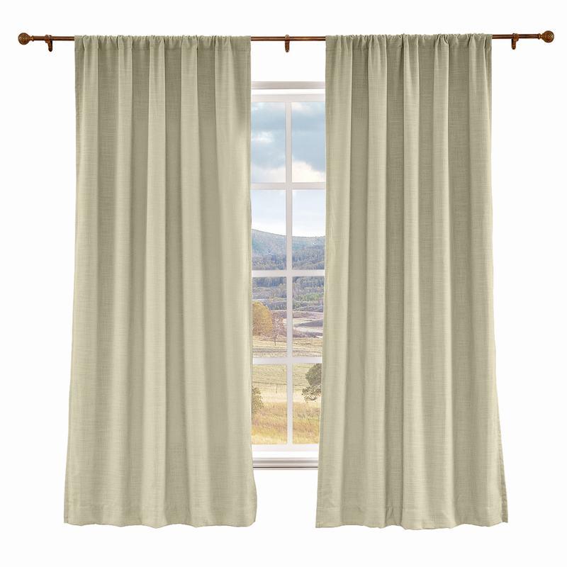 LIZ Polyester Linen Curtain Drapery Custom