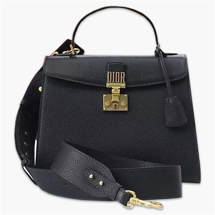 【原版皮】迪奥/Dior 手提包，选用荔枝纹小牛皮裁制而成，饰以品牌标识字母锁扣，低调奢华，简约时尚