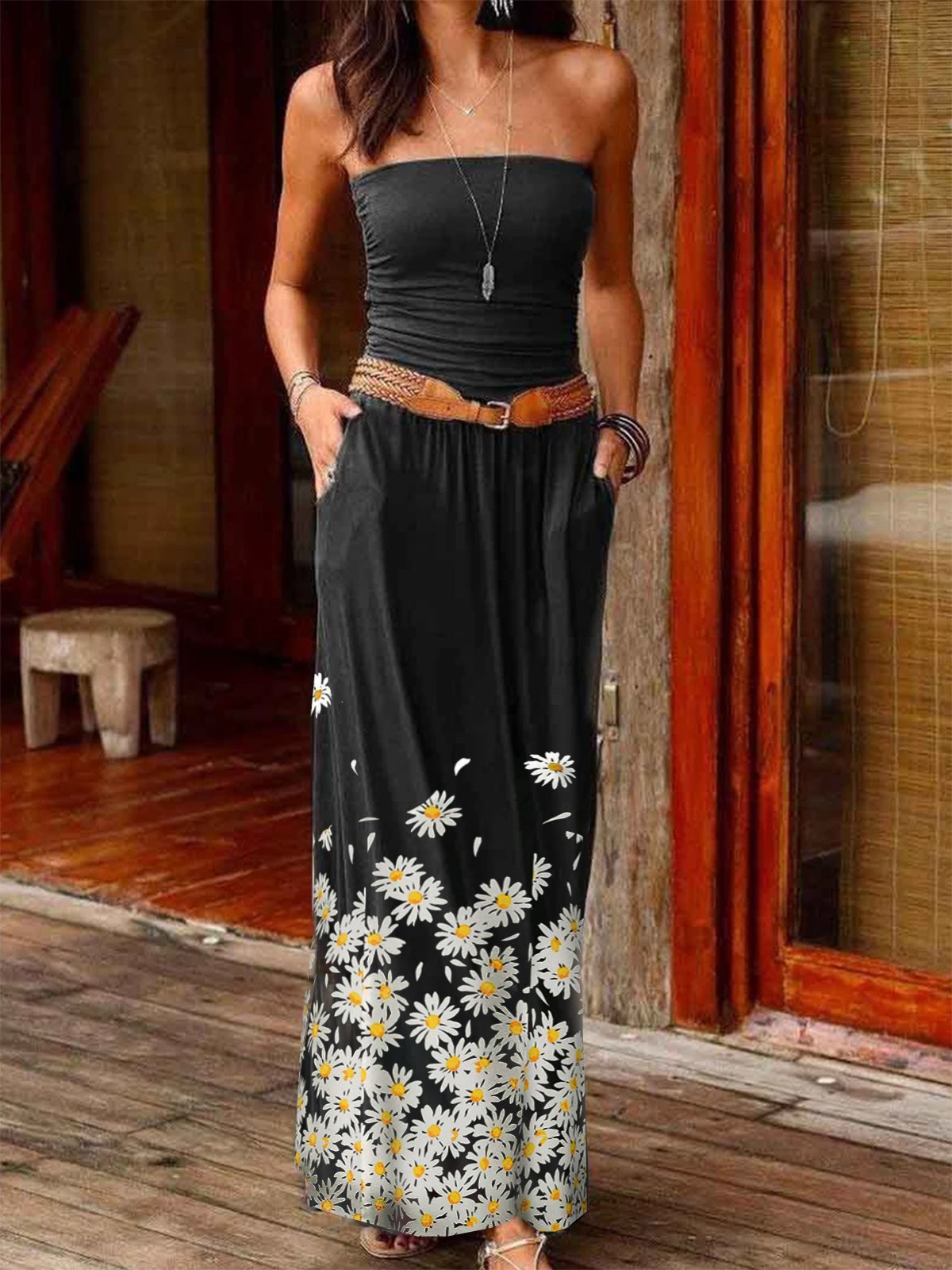 Black Holiday Strapless Dresses