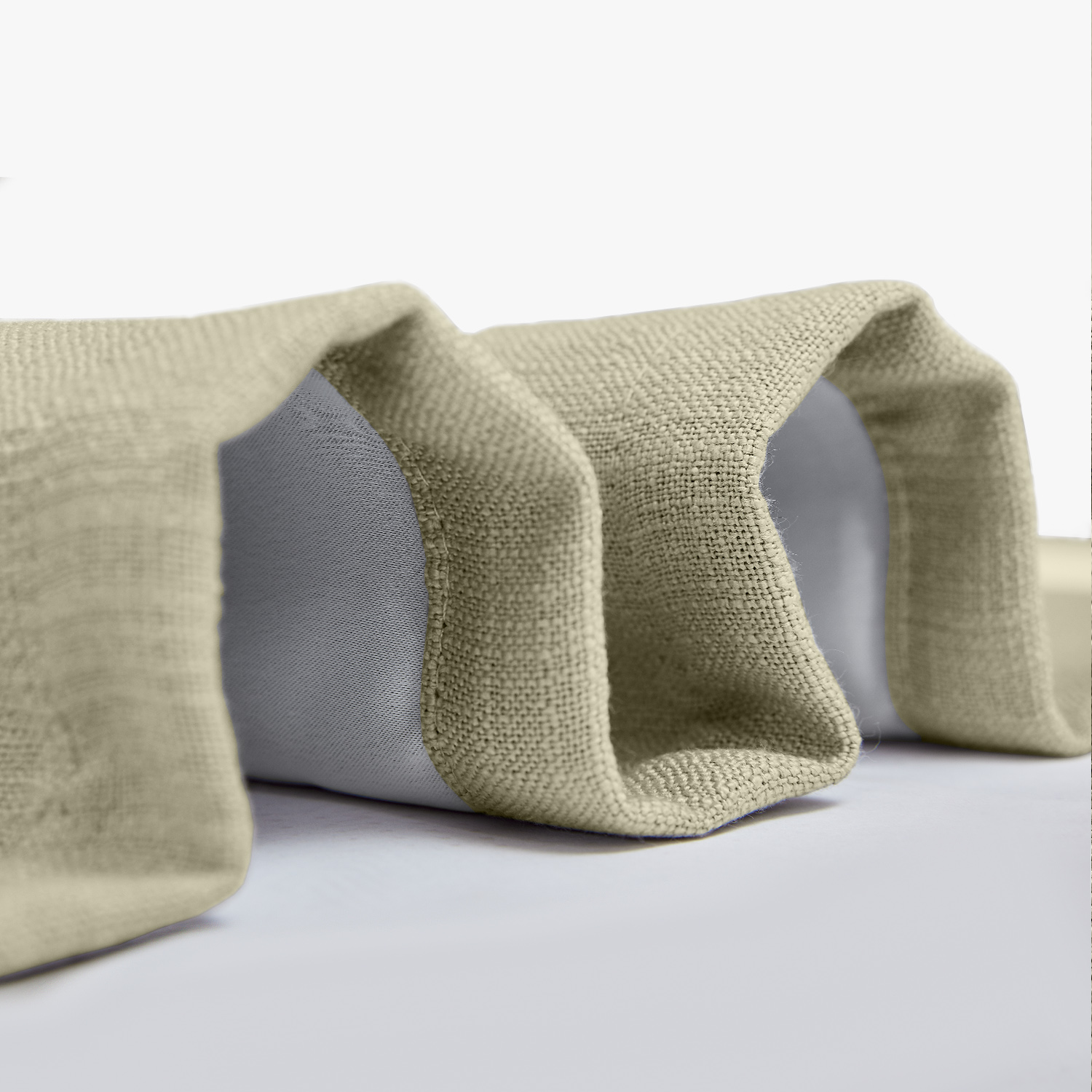 Pinch Pleated Faux Linen Window Curtain with Blackout Lined LIZ