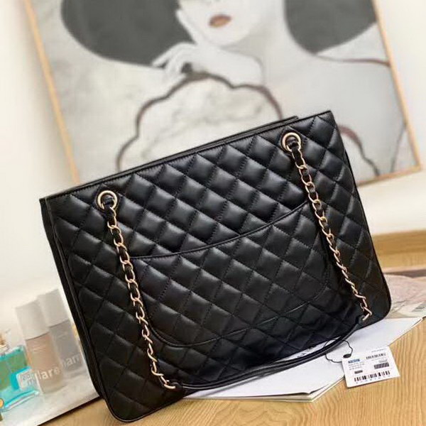 【原版皮】香奈儿/Chanel 购物袋，明星贵妇们的最佳新宠，小香棱格概念，皮链袋，双C标志，一眼钟情，采用进口小羊皮，柔软细腻，皮质独特，纹络更显高档质感，款号：57030