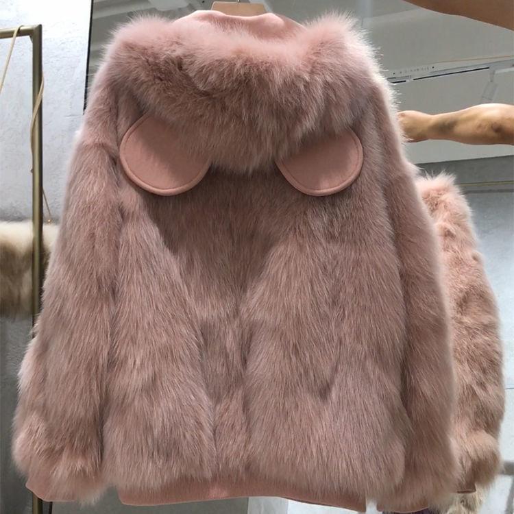 Bear Ears Faux Fur Hooded Coat SS0595