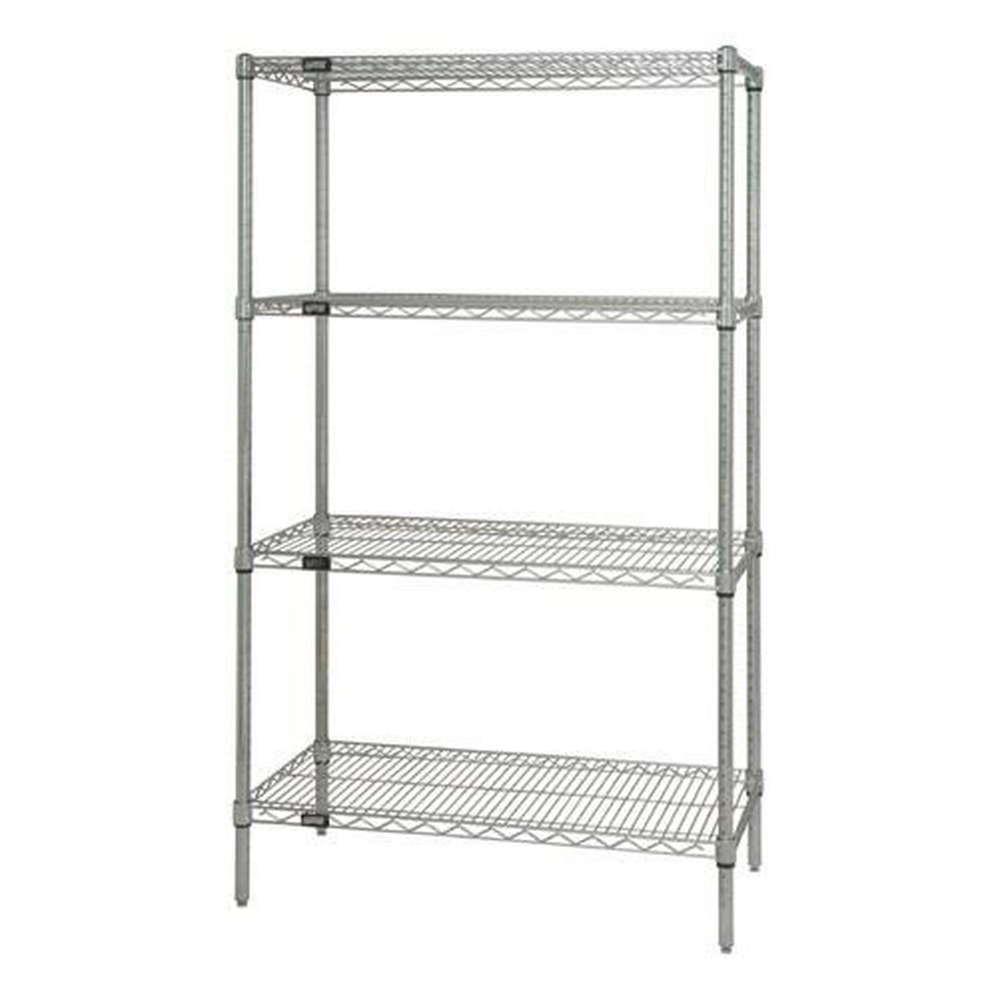Quantum Storage Systems Chrome Wire Shelving Unit