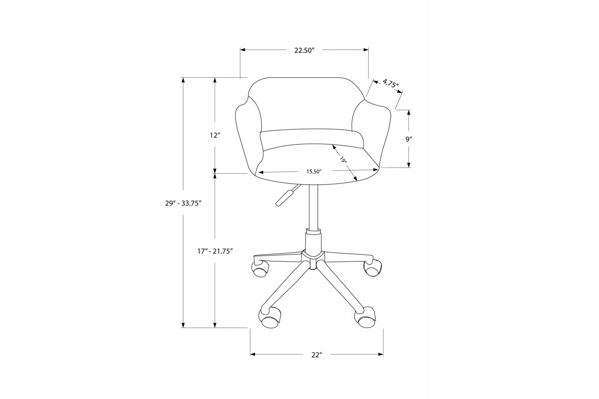 Monarch Office Chair - White / Chrome Metal Hydraulic Lift Base