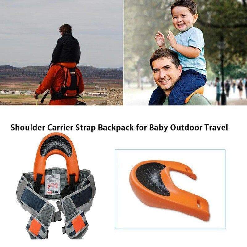 Hands-Free Shoulder Carrier with Ankle Straps and Cushioned Hip Seat Nylon Child