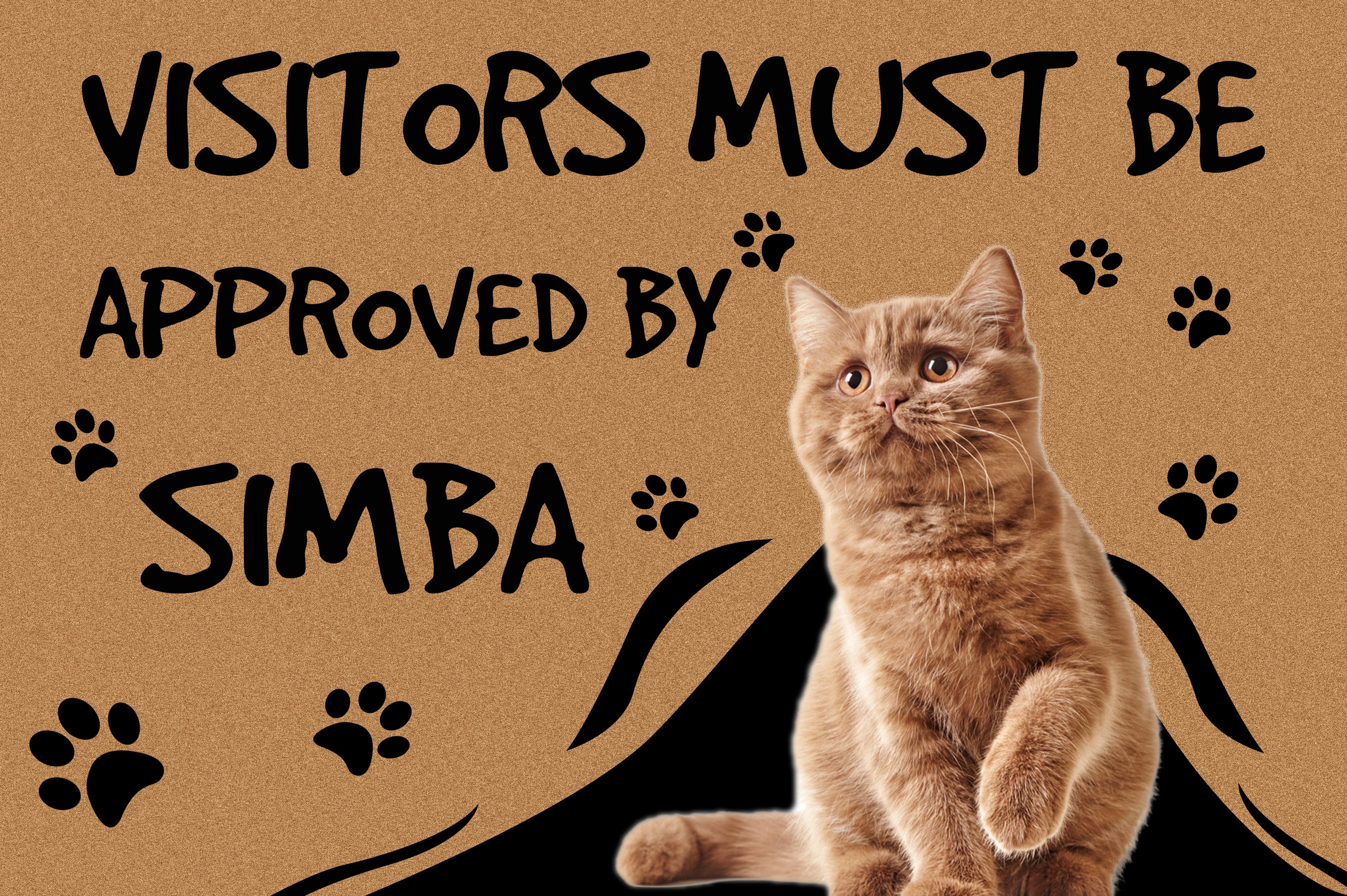 Custom Photo&Name Pet Approved Doormat