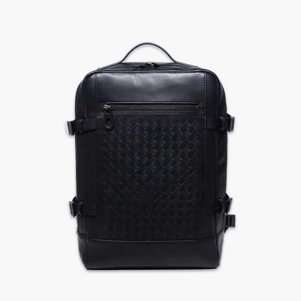 【原版皮】宝缇嘉/BV 男士双肩包，采用leggero皮革打造，配以方形设计，款式实用轻便，配有intrecciato编织中央隔层和柔软侧围，款号：80187808