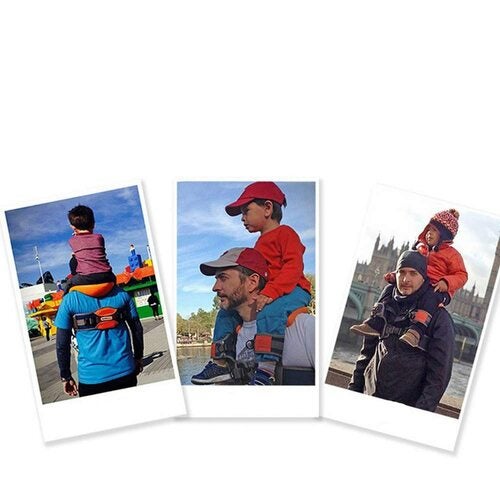 Hands-Free Shoulder Carrier with Ankle Straps and Cushioned Hip Seat Nylon Child