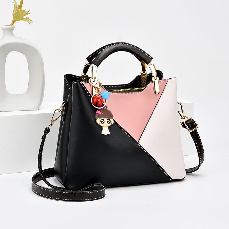 PUレザーバッグ女性2020春と夏のソフトレザートレンディなワンショルダーハンドバッグ多層大容量