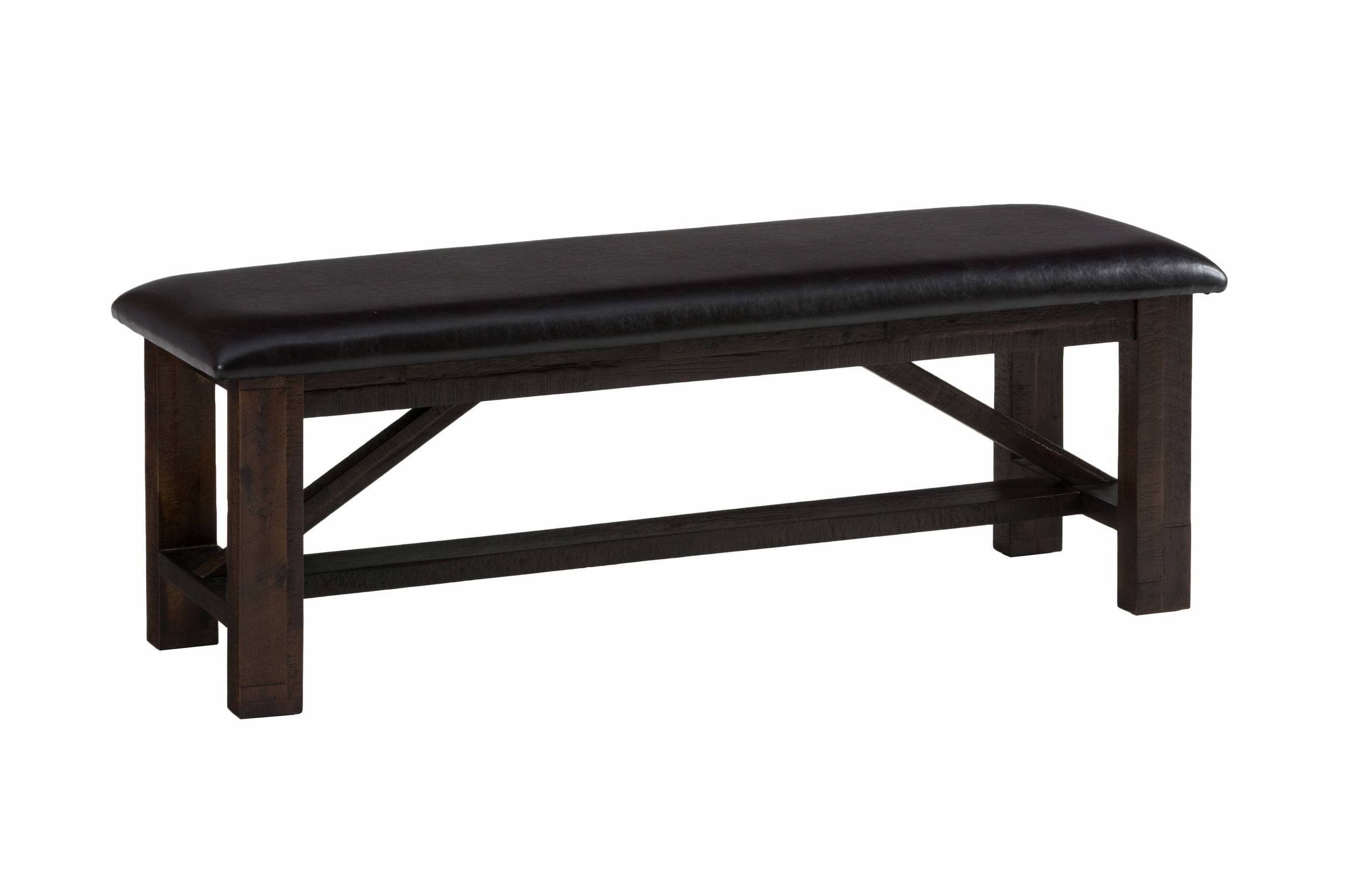 Jofran Kona Grove Upholstered Backless Bench, Deep Chocolate