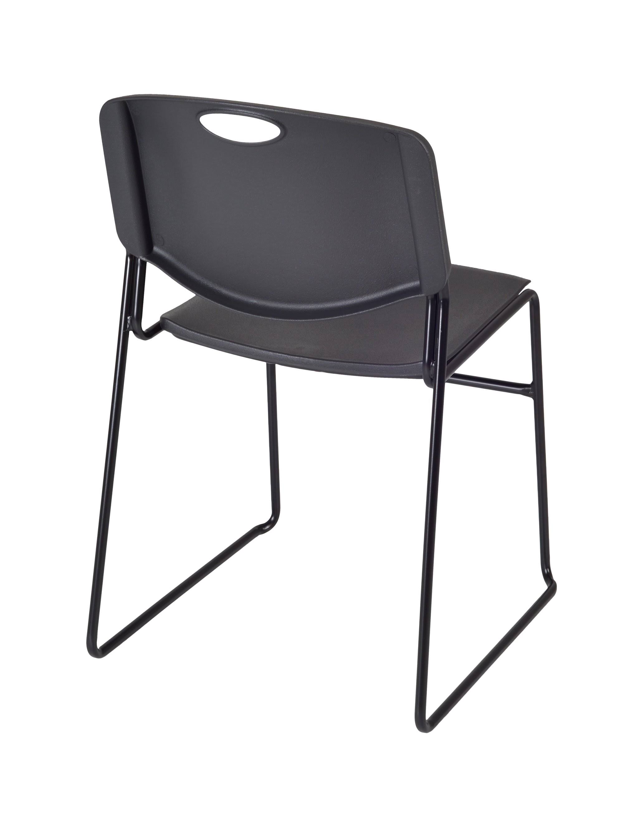 Regency 66x22 x 24x22 Kee Training Table- Beige/ Chrome 2 Zeng Stack Chairs- Black