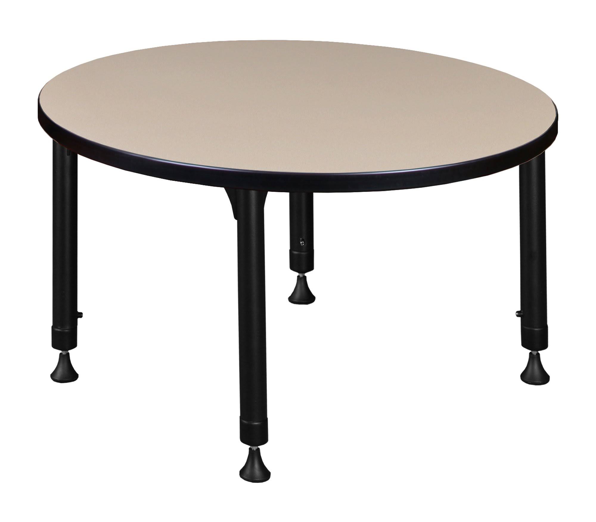 Regency Kee 30 in. Round Height Adjustable Classroom Table - Maple
