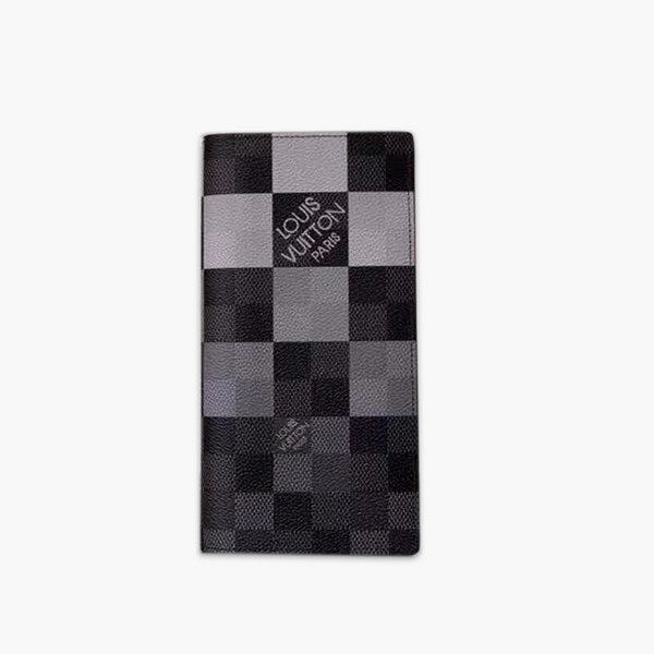 【原版皮】路易威登/LV 大格BRAZZA 钱夹，由Damier Graphite Pixel涂层帆布制成，以像素形式演绎经典Damier棋盘格图案，凸显未来感，集各种口袋、隔层与信用卡槽于一身，时尚便利，款号：N66540