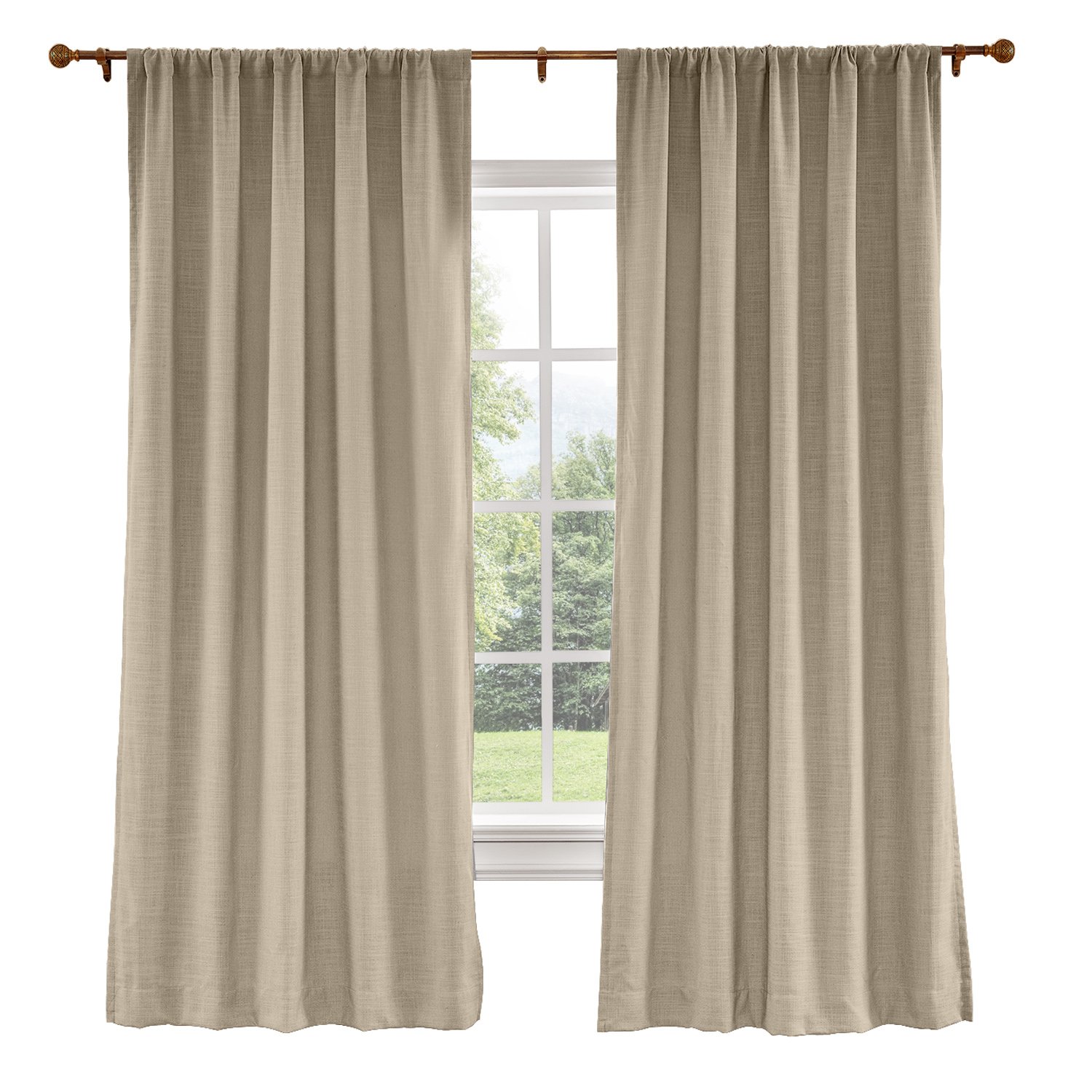 LIZ Polyester Linen Curtain Drapery Custom