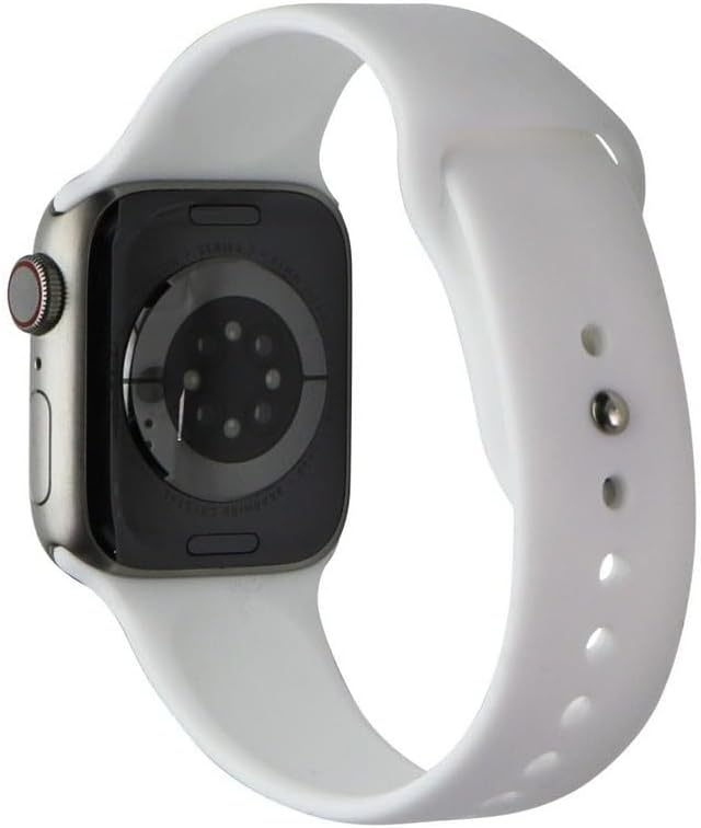 Apple Watch Series 7 (GPS, 41mm) Starlight Aluminum Case with Starlight Sport Band, Regular (Renewed)