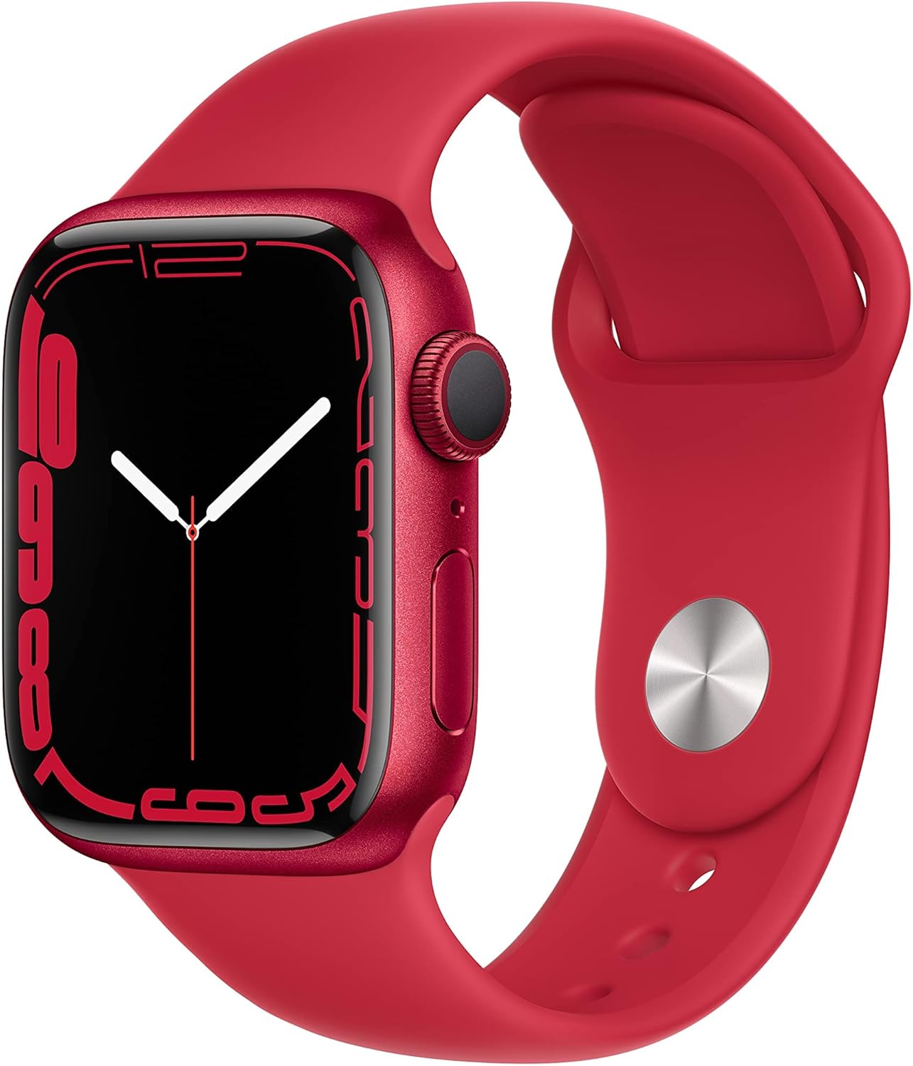 Apple Watch Series 7 (GPS, 41mm) Starlight Aluminum Case with Starlight Sport Band, Regular (Renewed)