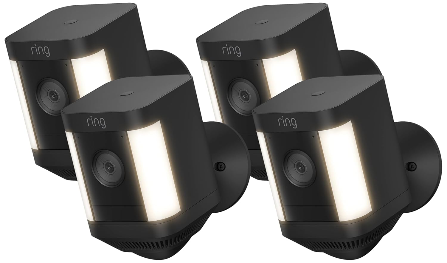 Ring Spotlight Cam Plus, Battery | Two-Way Talk, Color Night Vision, and Security Siren (2022 release) - White