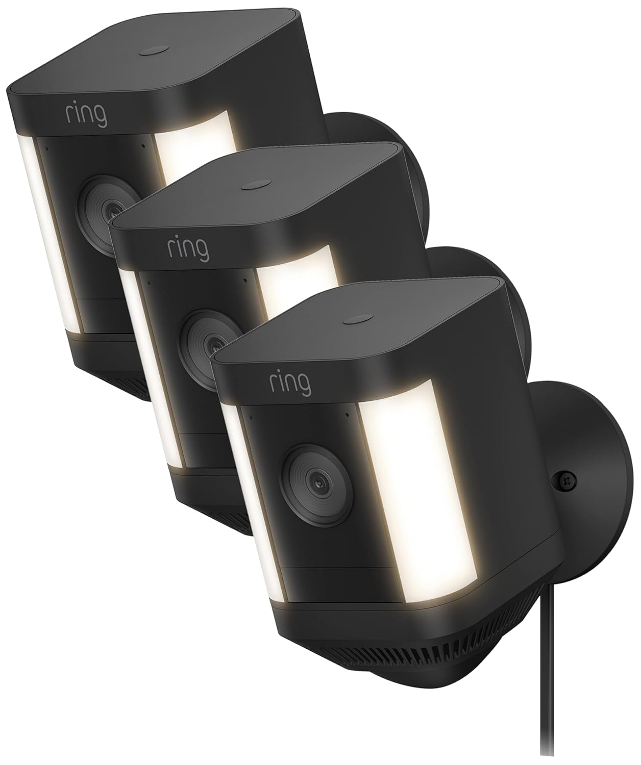 Ring Spotlight Cam Plus, Battery | Two-Way Talk, Color Night Vision, and Security Siren (2022 release) - White