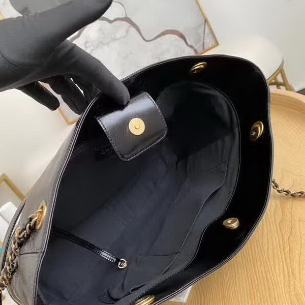 【原版皮】香奈儿/Chanel 购物袋，采用进口油腊牛皮，配顶级精美古铜金五金，非常高档新颖独特 ，休闲时尚，旅游购物最佳选择，款号：AS8345