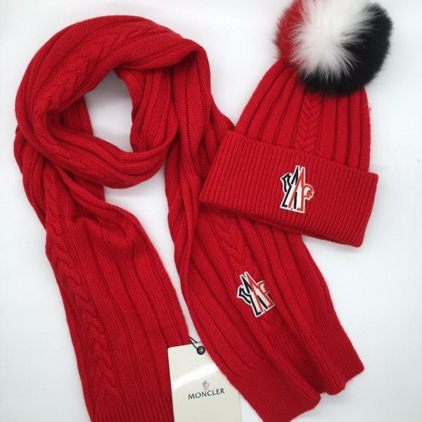 官网同步20秋季最新款-Moncler二​件套系‌列 围巾‎，帽子经‌典‎系‎列，精​致美感，精选毛线，手感超柔软，冬季必备款