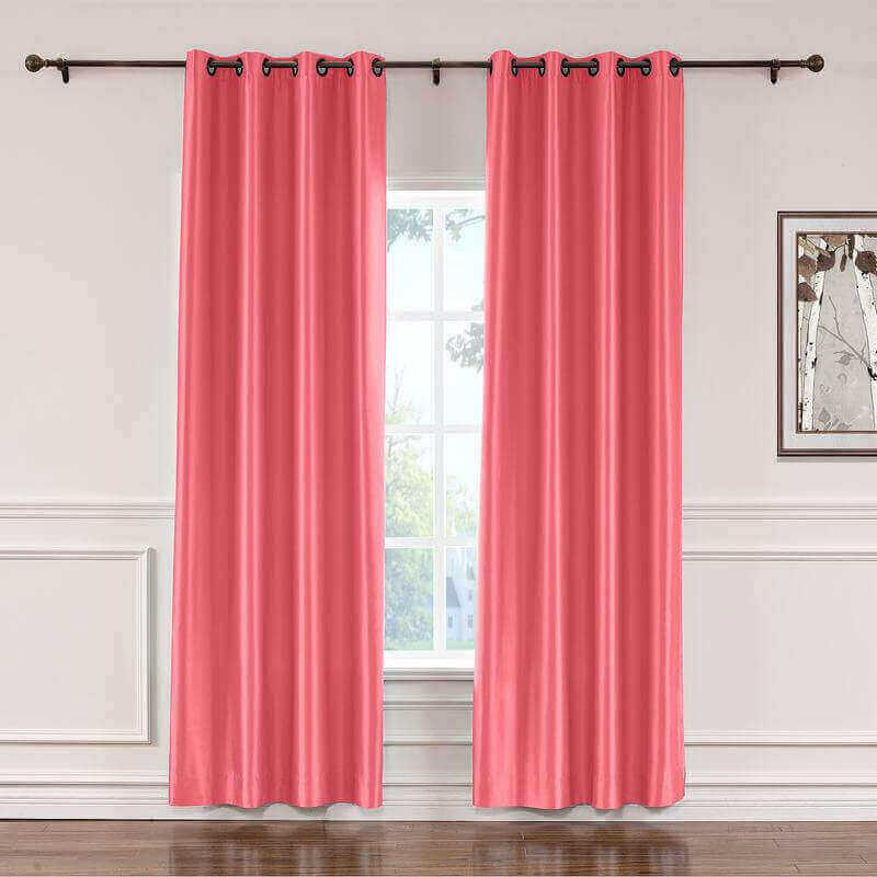 CUSTOM Lao Hang Zhou Fuchsia Polyester Cotton Thermal Insulated Curtain