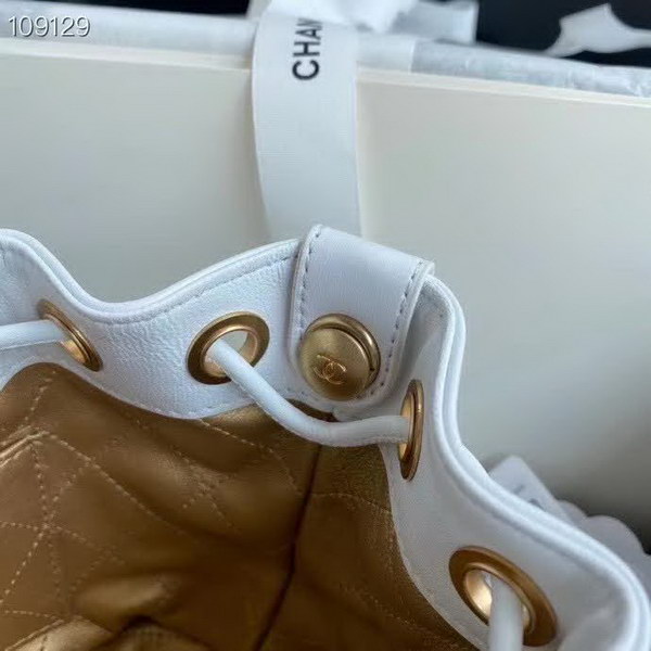 【原版皮】香奈儿/Chanel 手工系列水桶包，各种元素铆钉镶嵌成的双C标志，选用细腻羊皮，内里质感金属牛皮