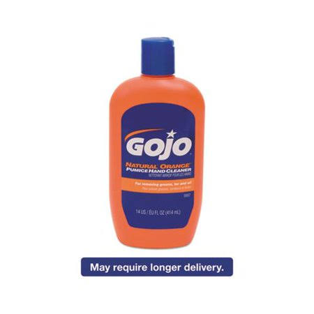 Natural Orange Pumice Hand Cleaner, 14 oz Bottle, 12/Carton