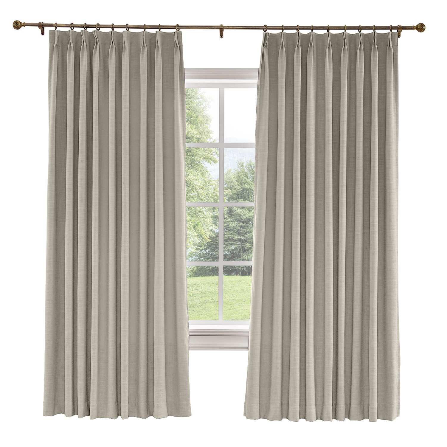 LIZ Polyester Linen Curtain Drapery Custom