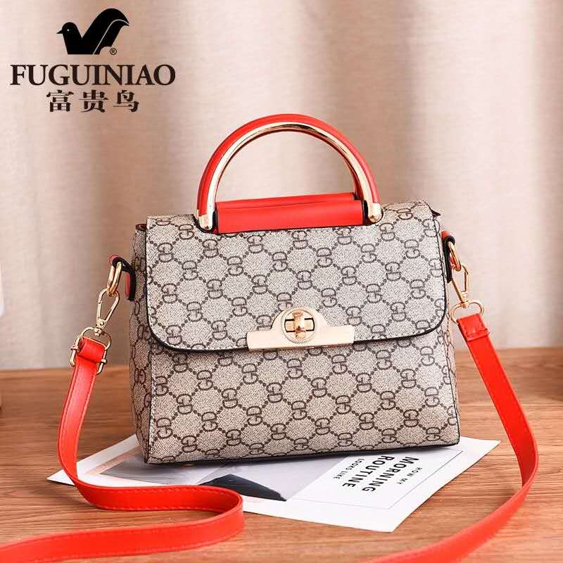 2020新しいリッチバードプリントハンドバッグシンプル100タワーズショルダーメッセンジャーバッグ