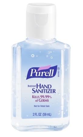 Purell Instant Hand Sanitizer 2FL oz Bottle w/Flip Cap-Case of 24