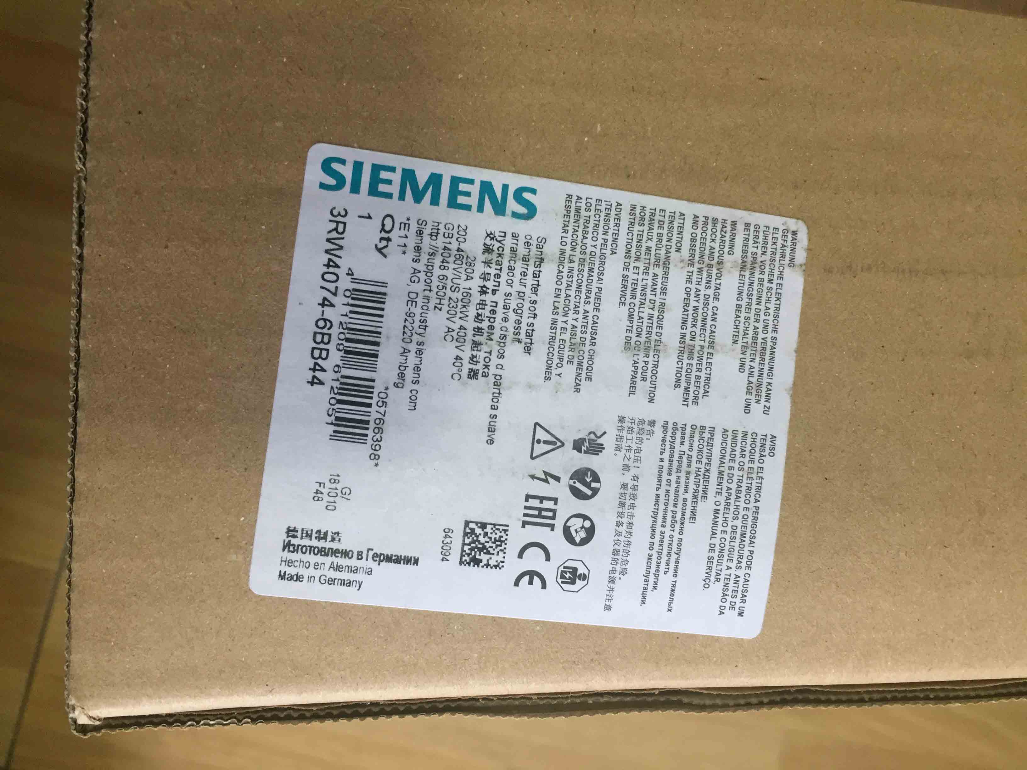 3RW4074-6BB44 SIEMENS original new factory sealed