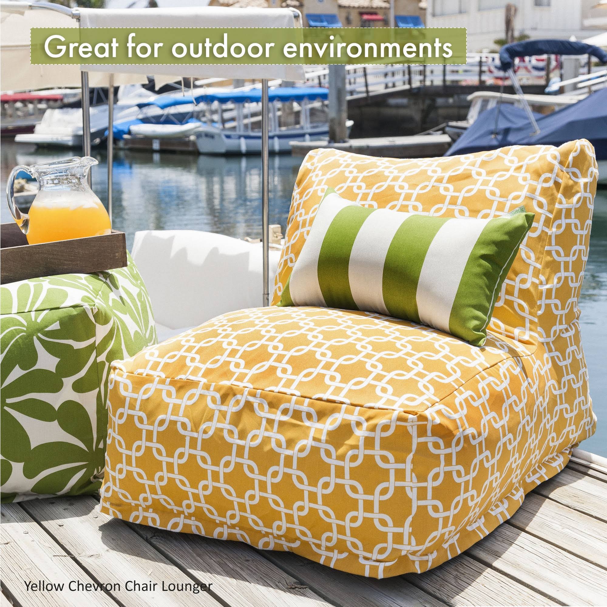 Majestic Home Goods Athens Black Bean Bag Lounger Chair