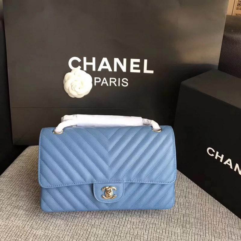 high quality handbag 119022 caviar genuine leather flap bag 1112