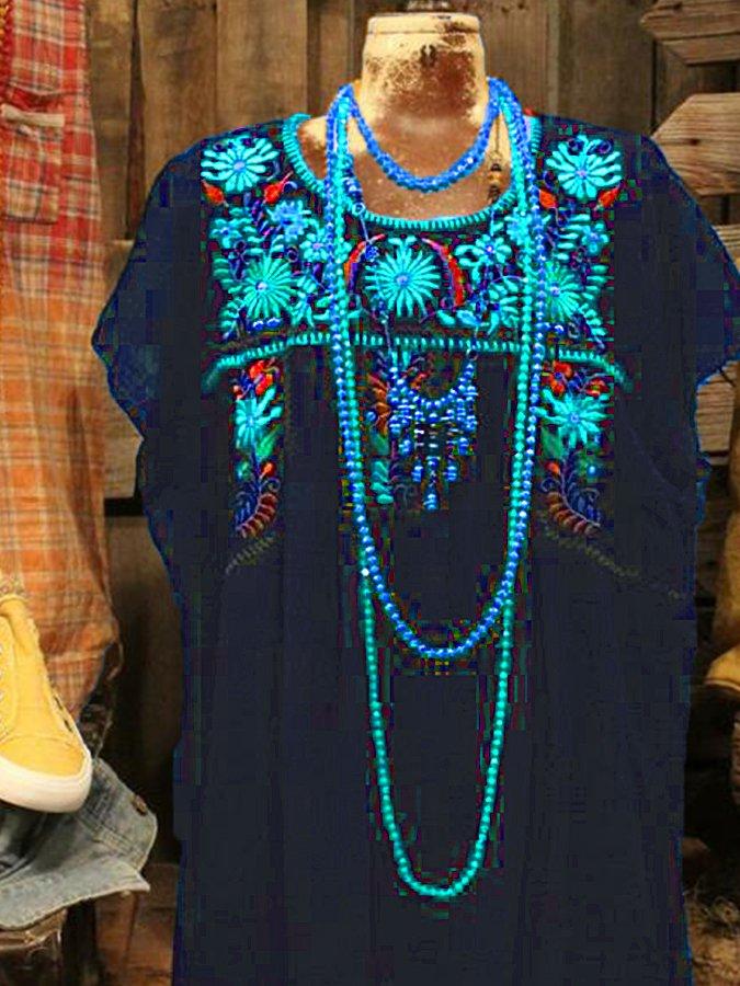 Casual Frill Sleeve Floral Dresses