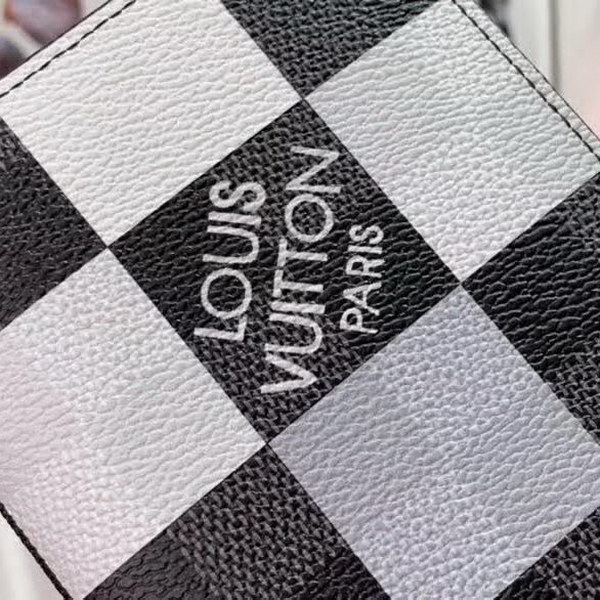 【原版皮】路易威登/LV 大格BRAZZA 钱夹，由Damier Graphite Pixel涂层帆布制成，以像素形式演绎经典Damier棋盘格图案，凸显未来感，集各种口袋、隔层与信用卡槽于一身，时尚便利，款号：N66540