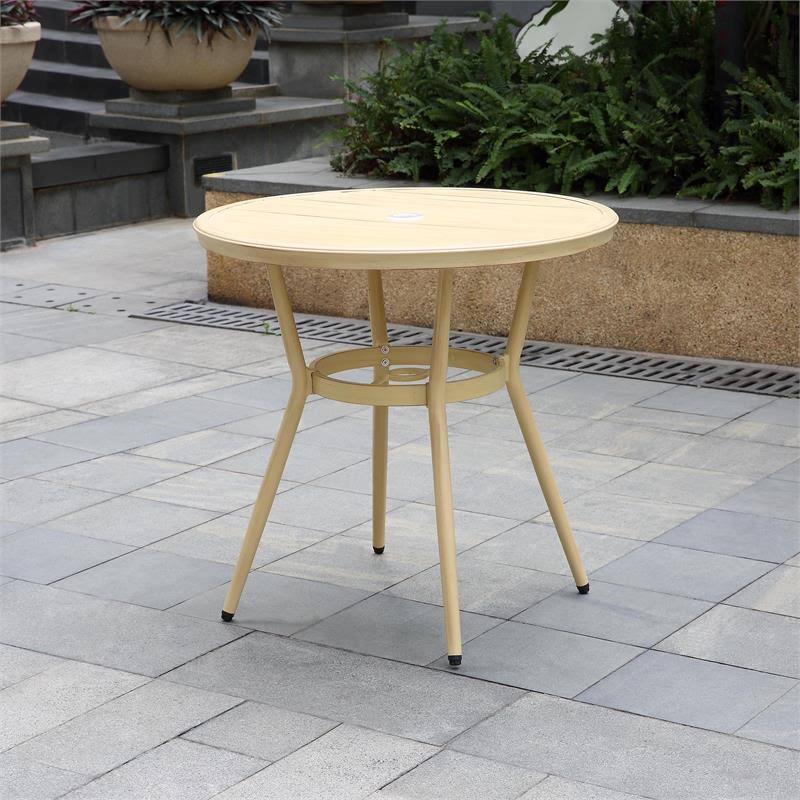 Furniture of America Devey Metal Patio 3-Piece 32x22 Table and Chair Set in Black - IDFBK1848-32-3P