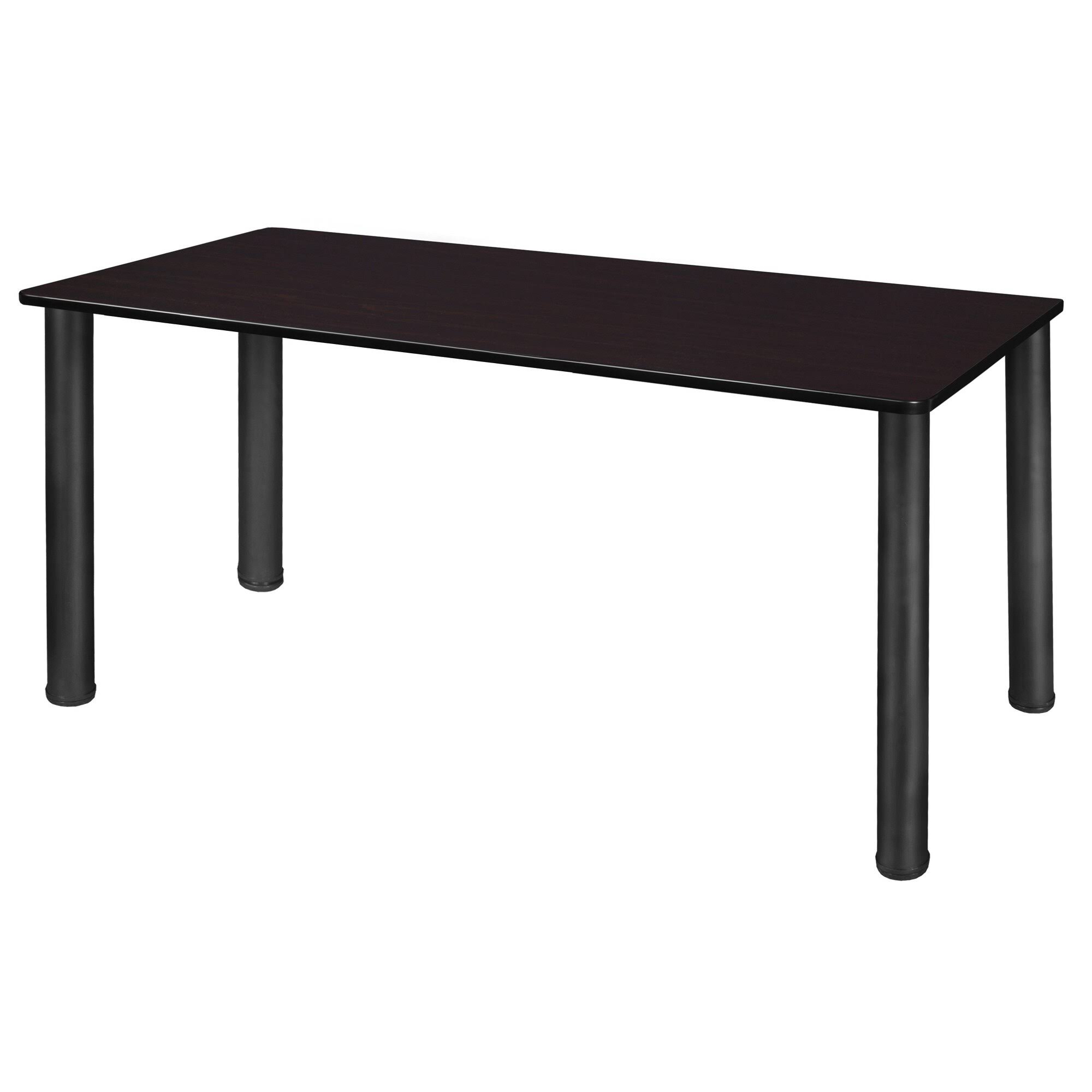 Regency MT602418MWBPBK 60 x 24 in. Kee Slim Table Mocha Walnut Black