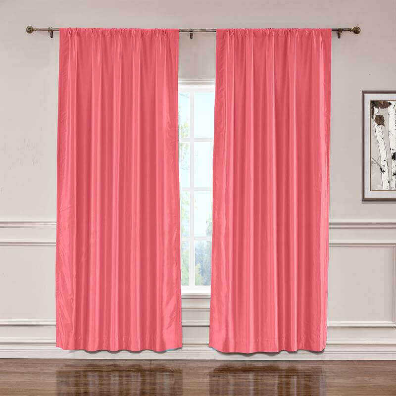 CUSTOM Lao Hang Zhou Fuchsia Polyester Cotton Thermal Insulated Curtain