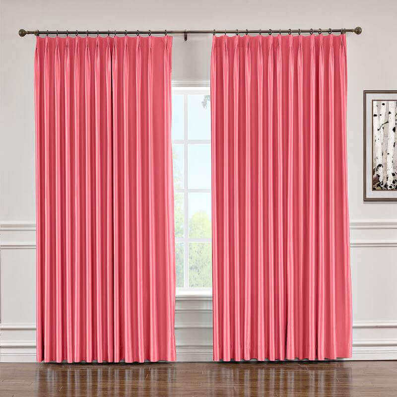 CUSTOM Lao Hang Zhou Fuchsia Polyester Cotton Thermal Insulated Curtain