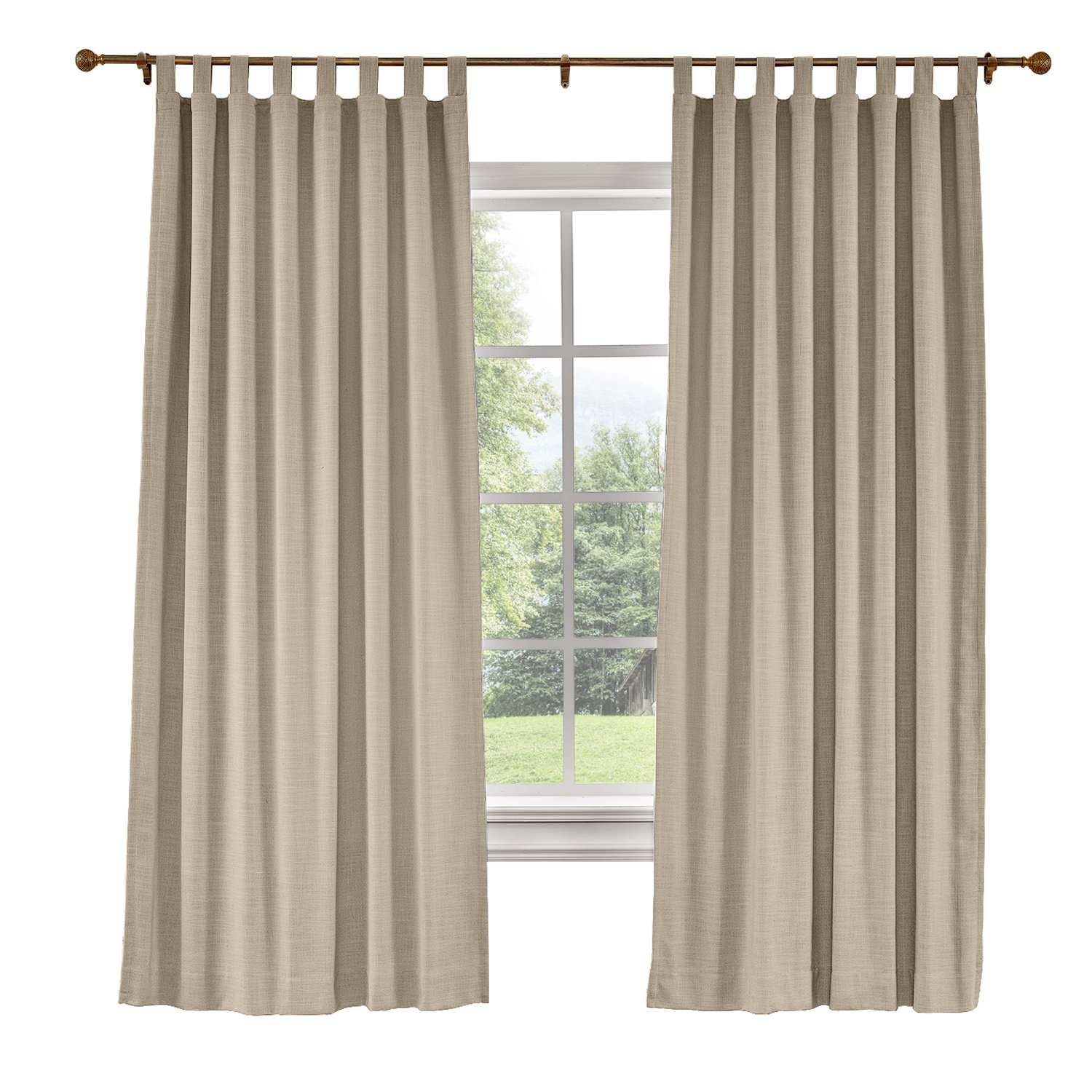 LIZ Polyester Linen Curtain Drapery Custom