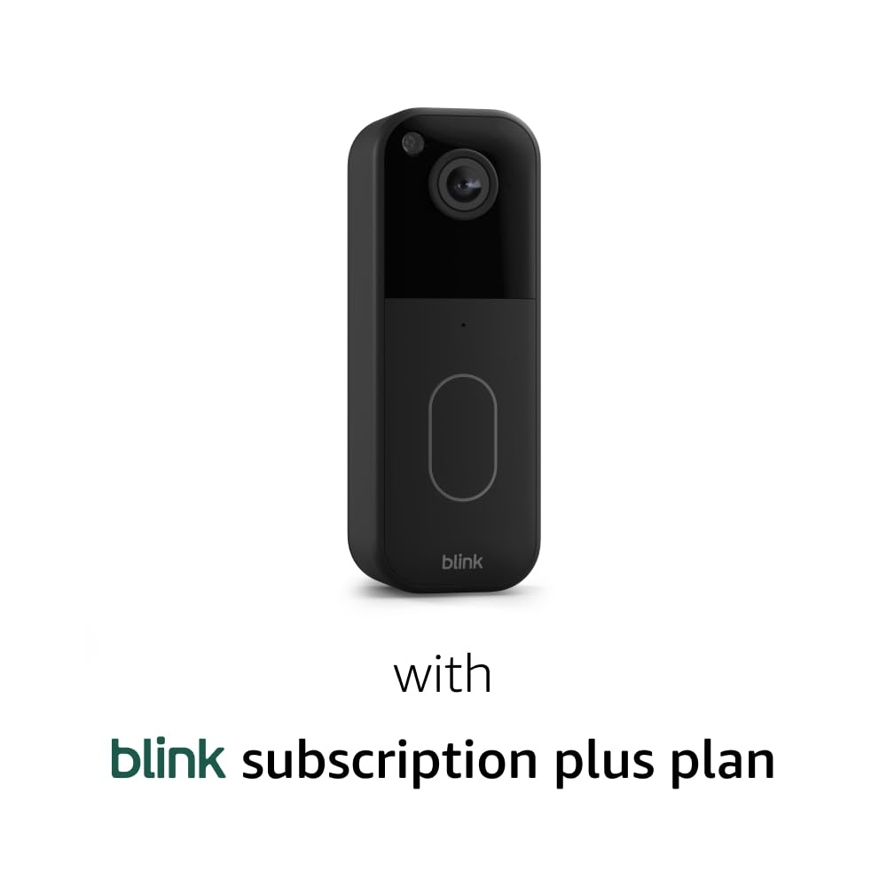 Blink Video Doorbell (newest model) – Head-to-toe HD view, two-year battery life, and edge AI processing. Required Sync Module not included – Add-On (Black)