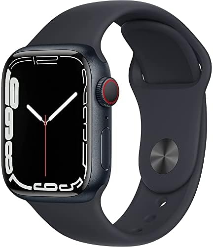 Apple Watch Series 7 (GPS, 41mm) Starlight Aluminum Case with Starlight Sport Band, Regular (Renewed)